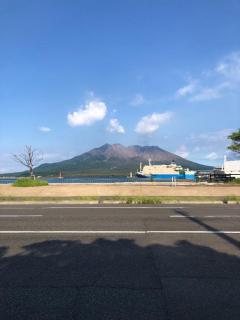 移動途中の桜島???