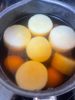 いただいた大根