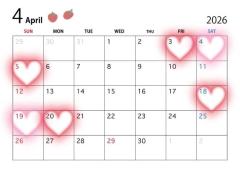 4月の出勤予定です??