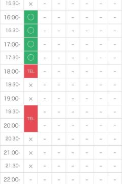 今日の予約状況
