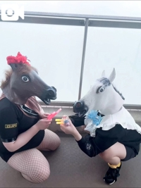 地下アイドルの最前列のつながりホース