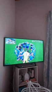 自宅待機でサッカー観戦