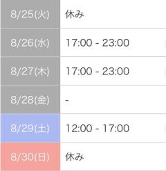 スケジュール